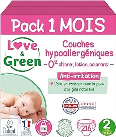 Love & Green  luiers maat 2 - 216 stuks