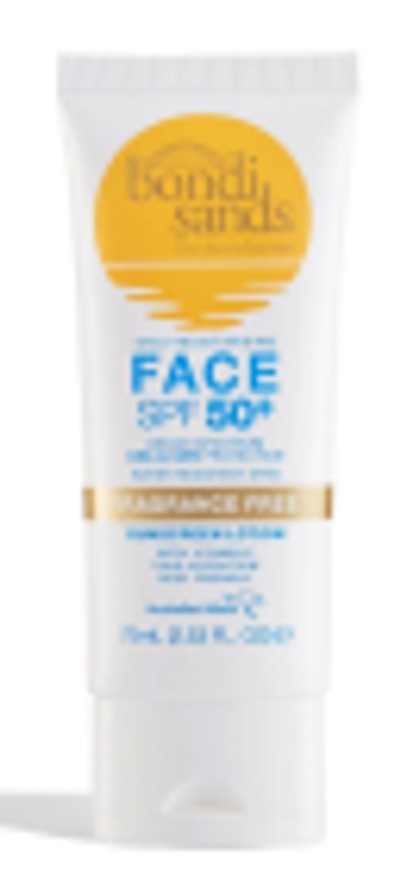 Bondi Sands Face Parfumvrij SPF50 75 ml - Hoge bescherming tegen UVA en UVB - Niet vettig - Verrijkt met Aloë Vera en Vitamine E