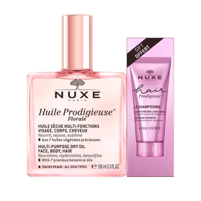 Nuxe Huile Prodigieuse Florale 100ml + Nuxe hair Prodigieux le shampooing 30ml