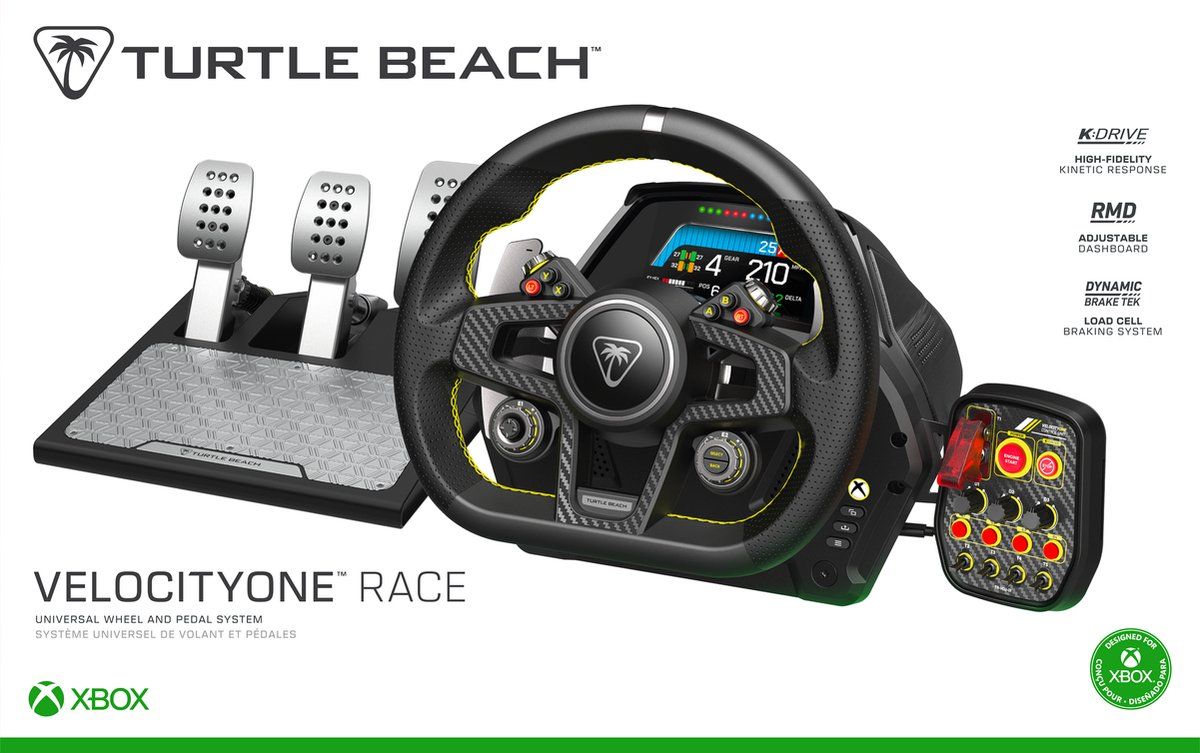 Turtle Beach VelocityOne Race - Universeel stuur- en pedaalsysteem - Xbox One - Xbox Series S & X - Windows 10/11