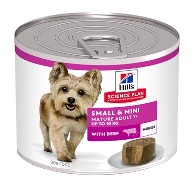 12 x 200 g Hill's Science Plan Mature Small & Mini Mousse rund hondenvoer nat - natvoer honden