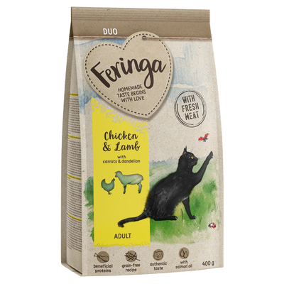 Feringa Adult Duo Kip met Lam - 400 g - kattenbrokken
