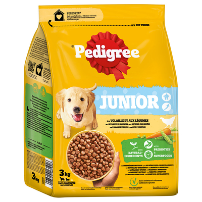 Pedigree Junior Gevogelte & Groente 3 kilo - hondenbrokken