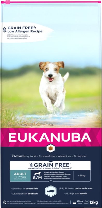 Eukanuba Graanvrij Adult Small/Medium 12 kg - hondenbrokken