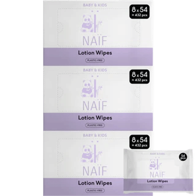 Naif Plasticvrije Lotion billendoekjes - 1296 stuks