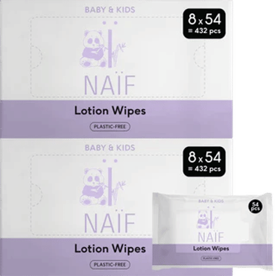 Naif Plasticvrije Lotion billendoekjes - 864 stuks