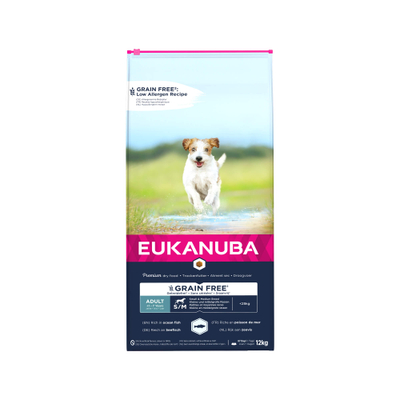 Eukanuba Dog Adult Small Medium Grainfree Hondenvoer - 12 kg - hondenbrokken