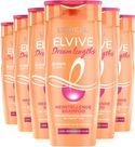 L'Oréal Paris Elvive Dream Lengths - Shampoo met Castorolie en Niacinamide 250ml - Lang en Beschadigd Haar - 6 stuks voordeelverpakking