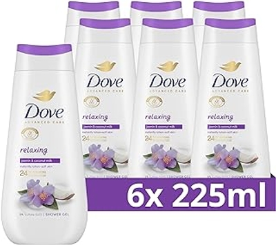 Dove Advanced Care Relaxing Verzorgende Douchegel, transformeert zelfs de meest droge huid - 6 x 225 ml - Voordeelverpakking