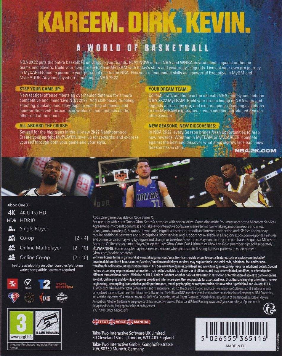 2K NBA 2K22 Anniversary Edition Jubileum Engels Xbox One