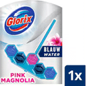 Glorix Power 5+ Wc Blok Actief Blauw Water Pink Magnolia - 1 toiletblok
