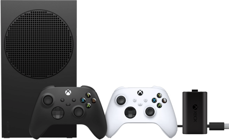 Xbox Series S 1 TB Zwart + Wireless Controller Robot Wit + Play & Charge Kit