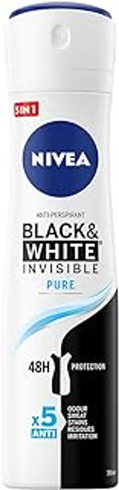 Nivea deodorant zwart & wit Invisible Pure Spray, 150 ml