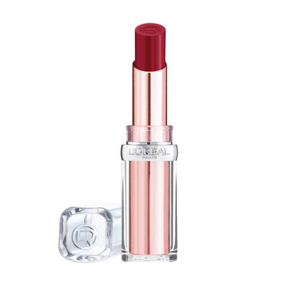 L'Oréal Paris Glow Paradise Balm-In-Lipstick - Verzorgende Lippenstift met Glanzende Finish met Granaatappelextract en Squalaan -353 Mulberry Ecstatic - Roze - 3.8gr