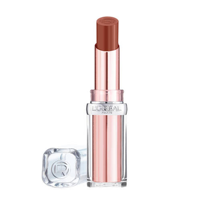 L'Oréal Paris Glow Paradise Balm-In-Lipstick - Verzorgende Lippenstift met Glanzende Finish met Granaatappelextract en Squalaan - 107 Brown Enchante - Bruin