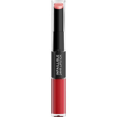 L'Oréal Paris Infaillible 24H Lipstick - Langhoudende 2-staps Lipstick met Vitamine E - 501 Timeless Red - Rood - 5.7ml