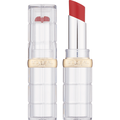 L'Oréal Paris Glow Paradise Balm-In-Lipstick - Verzorgende Lippenstift met Glanzende Finish met Granaatappelextract en Squalaan - 350 Rouge Paradise - Rood - 3,8gr