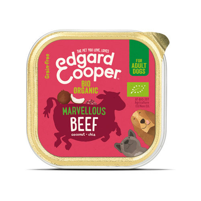 Edgard & Cooper Biologisch Adult - Rund - 17 x 100 g kuipjes - natvoer honden
