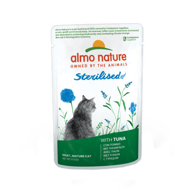 Almo Nature - Sterilised - Kattenvoer - Maaltijdzakje - Tonijn - 30 x 70 g - natvoer katten