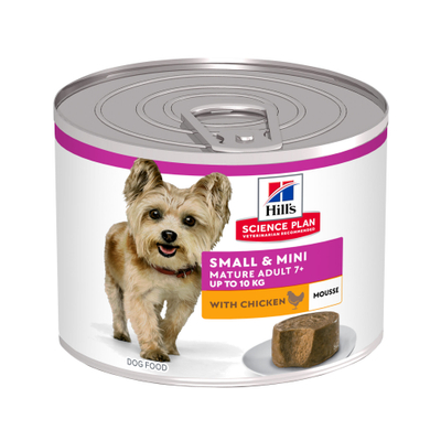 Hill's Science Plan Mature Adult Small & Mini Mousse - Kip - 12 x 200 g - natvoer honden