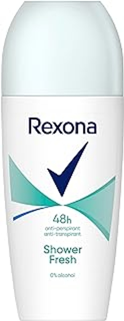 Rexona Deo Roll-On Shower Fresh Anti-transpirant met 48 uur bescherming tegen lichaamsgeur en okselzweet, 6 x 50 ml