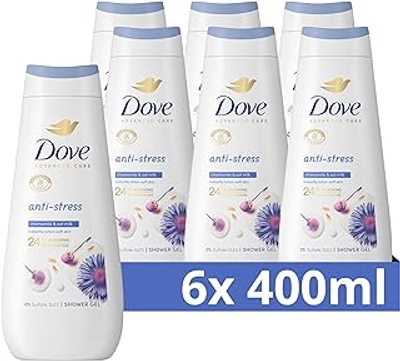 Dove Advanced Care Anti-Stress Verzorgende Douchegel, transformeert zelfs de meest droge huid - 6 x 400 ml - Voordeelverpakking