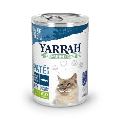 Yarrah biologisch kattenvoer paté met vis - 400g - natvoer katten