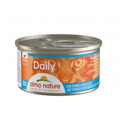 Almo Nature Daily Mousse met tonijn en witvis natvoer kat (85 g) 48 x 85 g- natvoer katten