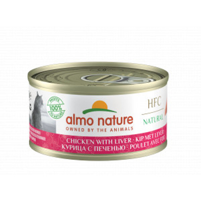 Almo Nature HFC Natural kip met lever natvoer kat (70 g) 18 x 70 g- natvoer katten