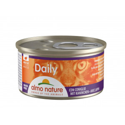 Almo Nature Daily Mousse met konijn natvoer kat (85 g) 48 x 85 g- natvoer katten