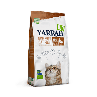 Yarrah Bio Kattenvoer Graanvrij Kip - Vis 10 kg