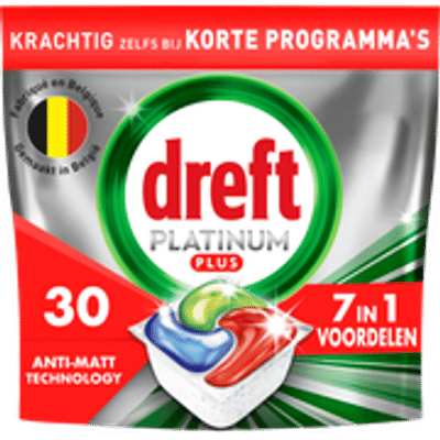 Dreft Platinum Plus Plus vaatwastabletten  - 30 wasbeurten