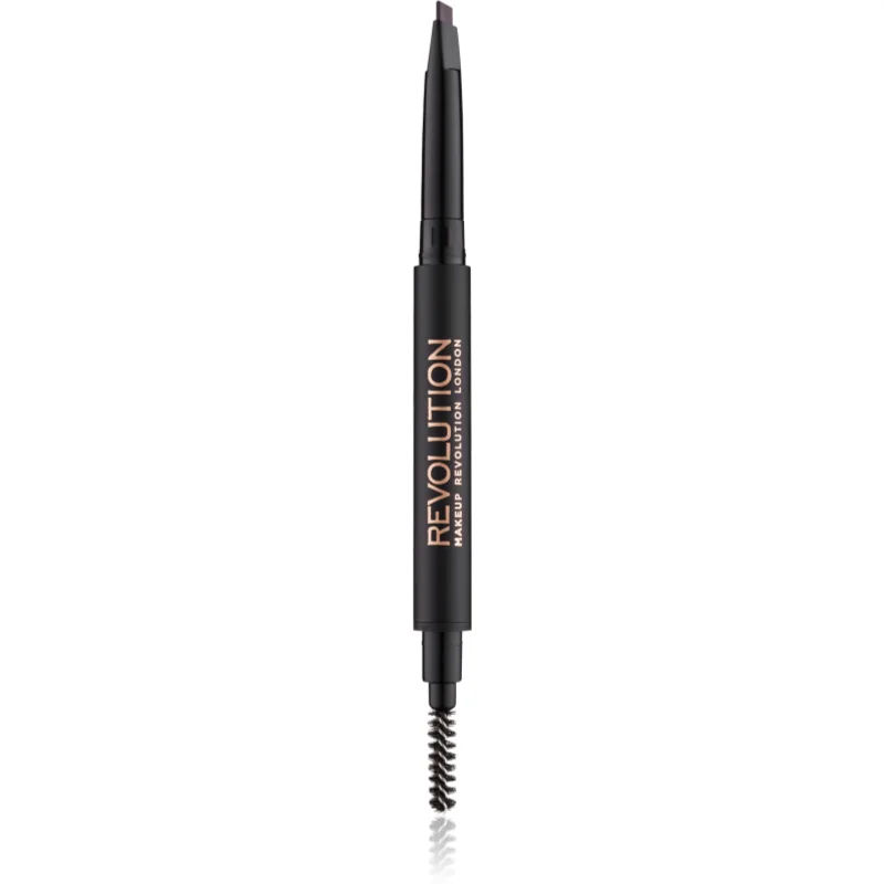 Makeup Revolution Duo Brow Definer zeer precies wenkbrauwpotlood Tint Dark Brown 0.15 gr