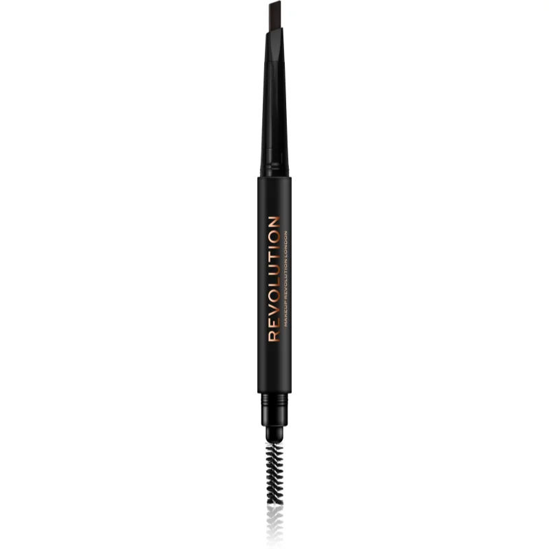 Makeup Revolution Duo Brow Definer zeer precies wenkbrauwpotlood Tint Dark Brown 0,25 g