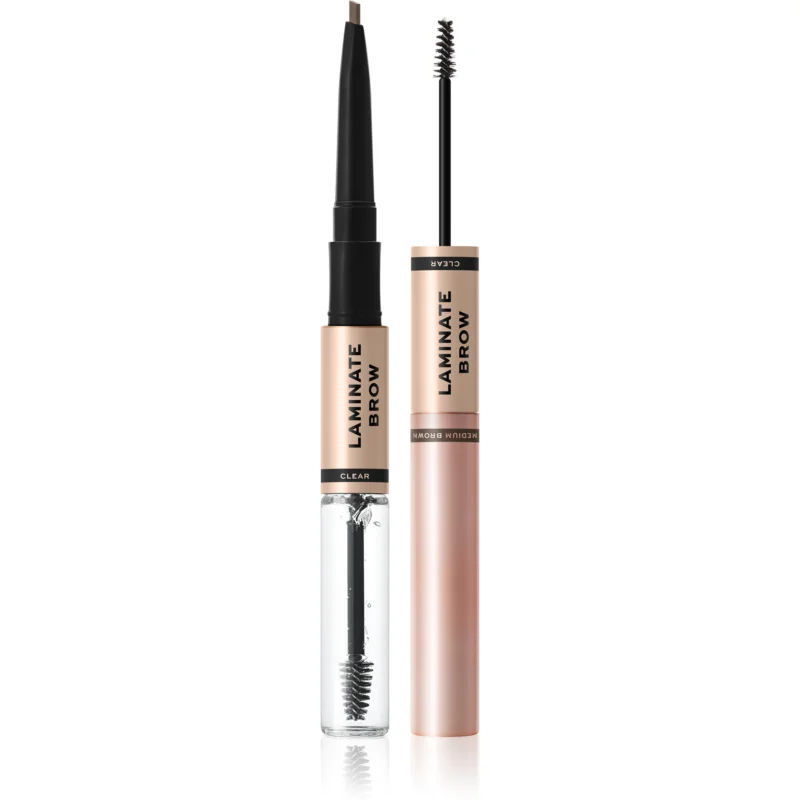 Makeup Revolution Laminate Brow Wenkbrauwpotlood en Gel Tint Medium Brown 2.1 gr