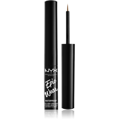 NYX Professional Makeup Epic Wear Metallic Liquid Liner Langaanhoudende Gel Eyeliner Tint  04 - Brown Metal 3,5 ml