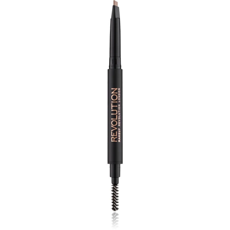 Makeup Revolution Duo Brow Definer zeer precies wenkbrauwpotlood Tint Brown 0.15 gr