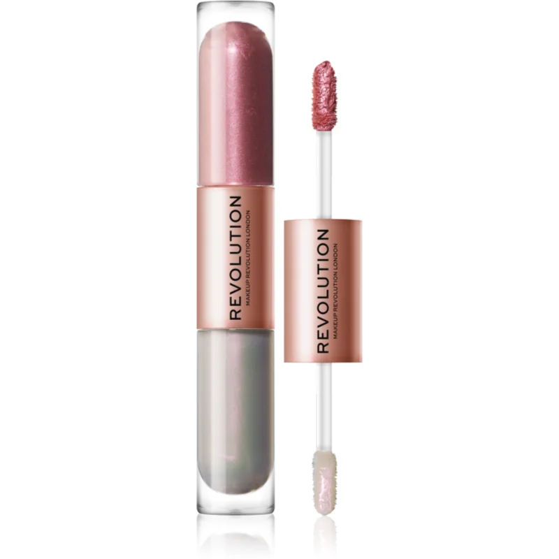 Makeup Revolution Double Up Vloeibare Oogschaduw 2 in 1 Tint Opulence Light Pink 2x2,2 ml