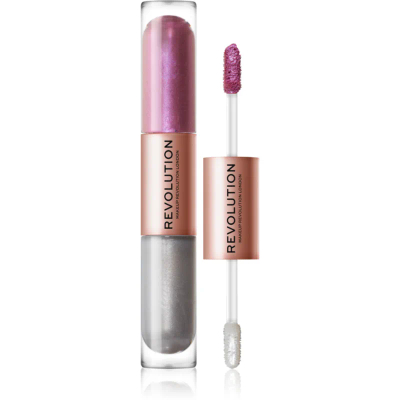 Makeup Revolution Double Up Vloeibare Oogschaduw 2 in 1 Tint Subliminal Lilac 2x2,2 ml
