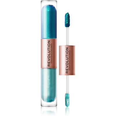 Makeup Revolution Double Up Vloeibare Oogschaduw 2 in 1 Tint Tranquillity Blue 2x2,2 ml