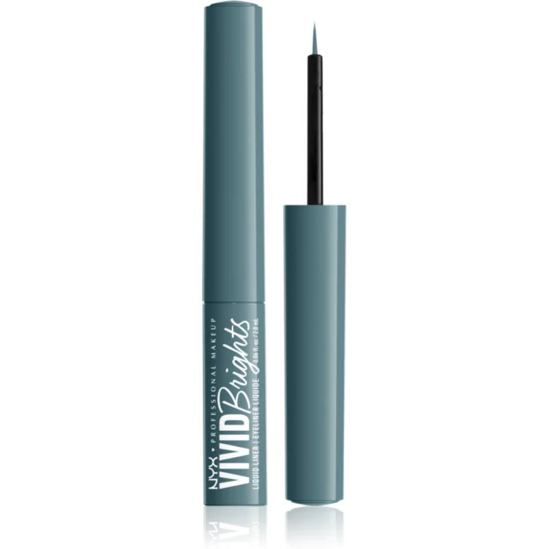 Nyx Professional Makeup - Vivid Brights Liquid Liner - Blue Liquid Eye Liner - Cyan Simp