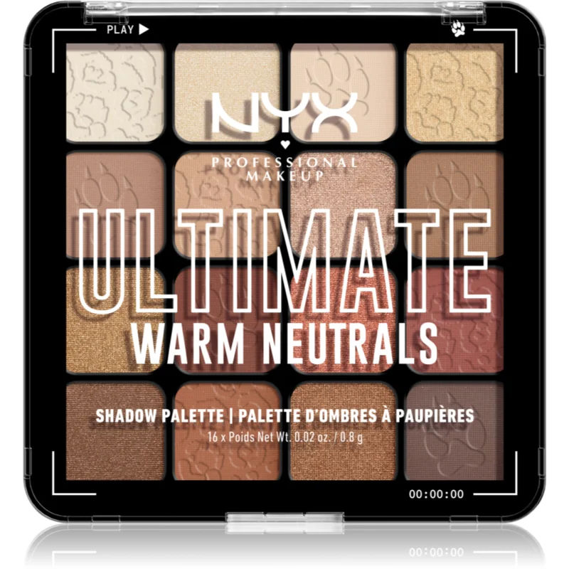 NYX Professional Makeup Ultimate Shadow Palette Oogschaduw Tint Warm Neutrals 16x0,8 g