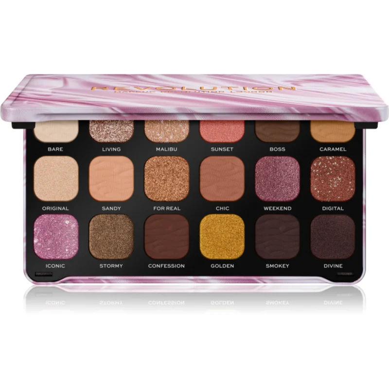 Makeup Revolution Forever Flawless Oogschaduw Palette Tint Nude Silk 18 x 1.1 gr