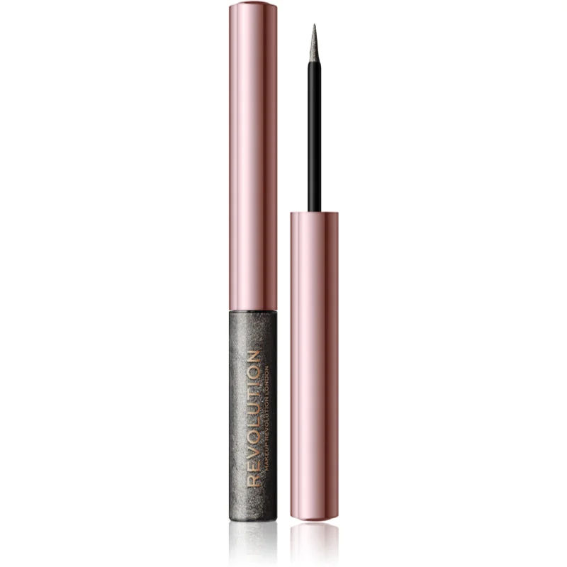 Makeup Revolution Festive Allure nauwkeurige vloeibare eyeliner Tint Silver Flash 2,4 ml