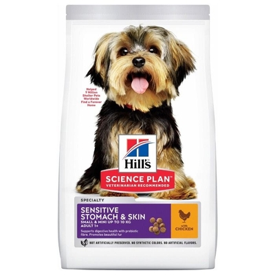 Hill's Science Plan Hond Adult Sensitive Stomach&Skin Small&Mini 1,5kg - hondenbrokken