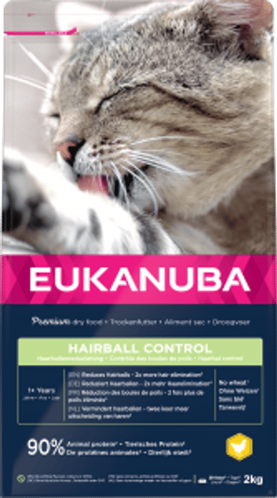 Eukanuba Cat Adult - Hairball Indoor - Kattenvoer - 2 kg