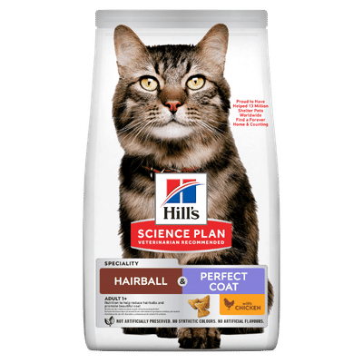 Hill's Science Plan Hairball & Perfect Coat Adult kattenvoer 3kg - kattenbrokken