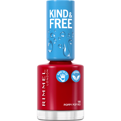 Rimmel Kind & Free Nailpolish 156 Poppy Pop Red
