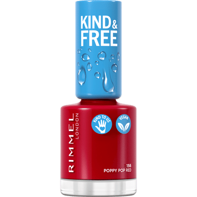 Rimmel London KIND & FREE Vegan Nagellak - 156 Poppy Pop Red