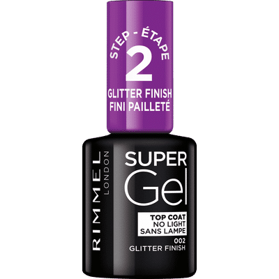 Rimmel Super Gel Glitter Topcoat - 002 Glitter Finish